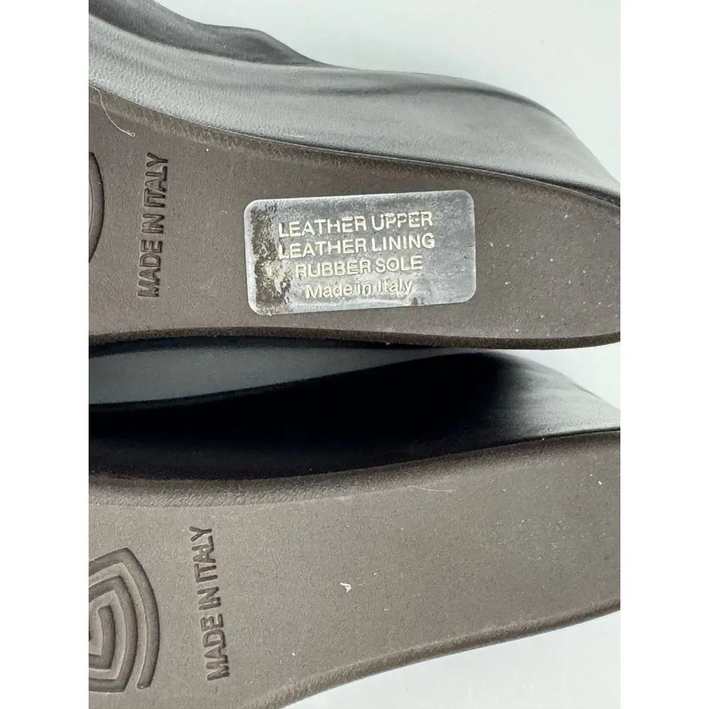 AGL Attilio Giusti Leombruni Italy Platform Wedge Sandal Women 38 US8 EUCLeather